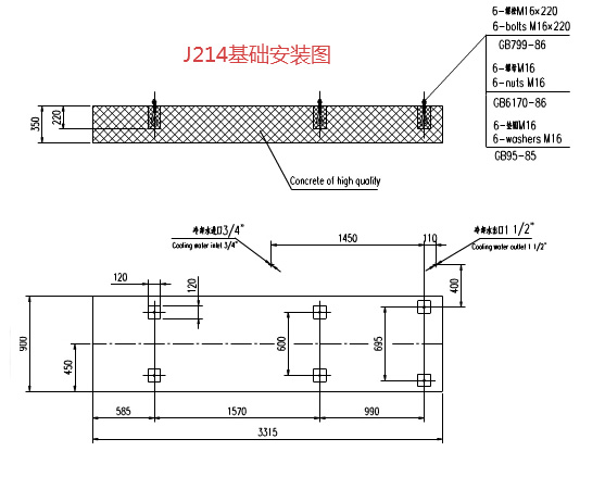 J214型(50吨)500千牛热室压铸机安装图2